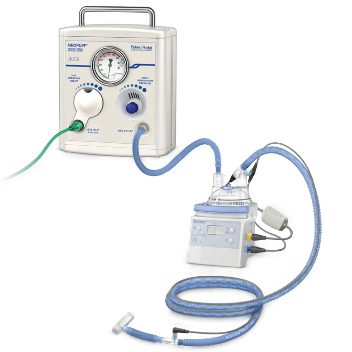 F&P 850 System with Neopuff T-Piece Resuscitator overview
