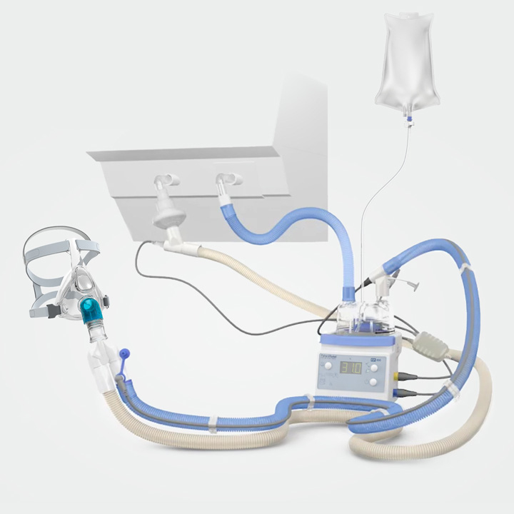 F&P 850 System noninvasive ventilation dual-limb overview