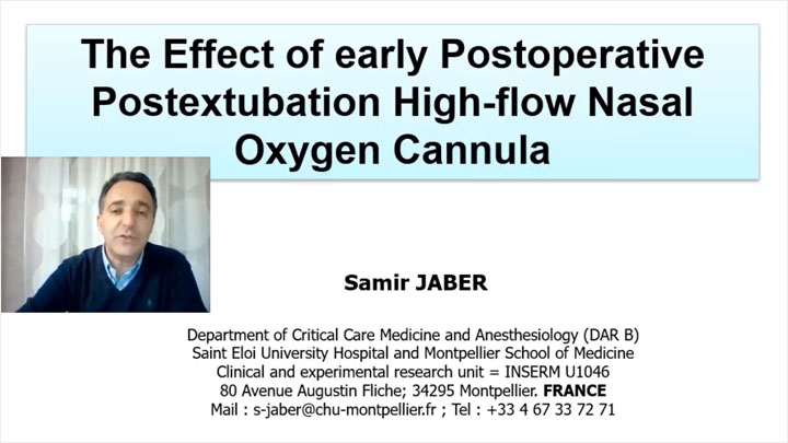 The effect of early Postoperative Postextubation High-flow Nasal Oxygen Cannula