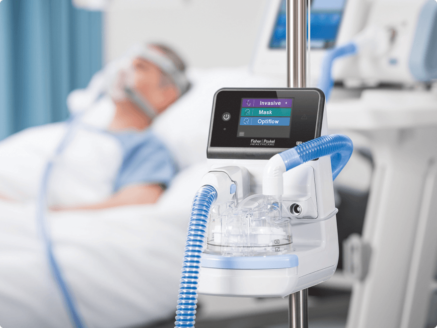 F&P 950 Humidifier being used for NIV patient