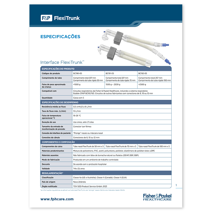 Miniatura do folheto de especificação da interface FlexiTrunk