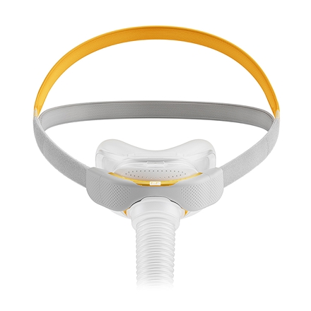 Product image of the F&P Solo Nasal mask with AutoFit headgear