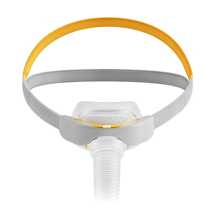 Product image of the F&P Solo Pillows nasal pillows mask with headgear