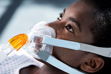 F&P Visairo™ hospital under-nose mask for noninvasive ventilation