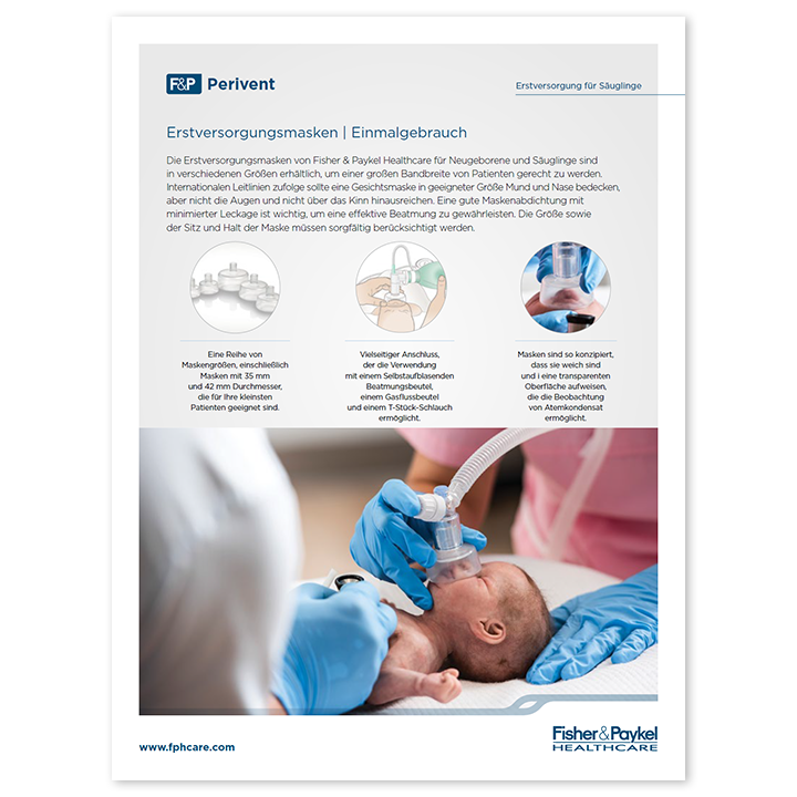 Miniaturansicht „Neopuff&nbsp;Erstversorgungsmasken für Säuglinge&nbsp;– Spezifikationsblatt“