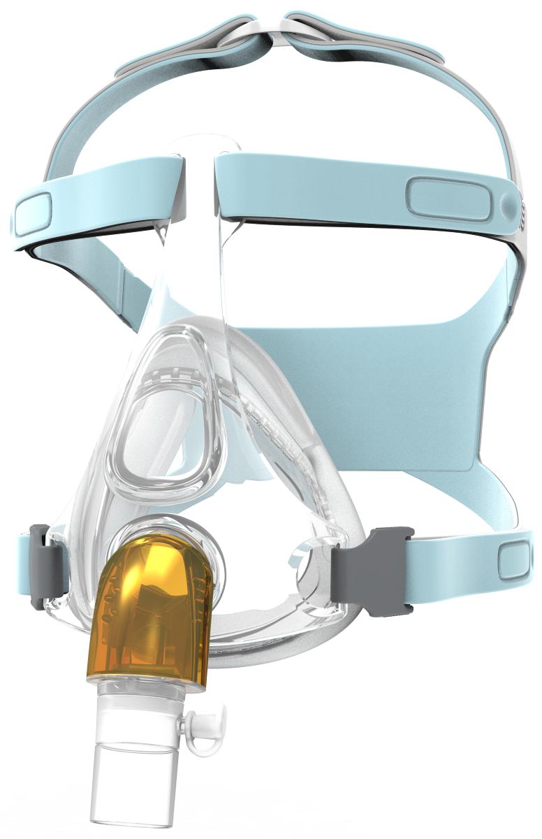Vented hospital full face mask with anti-asphyxiation valve