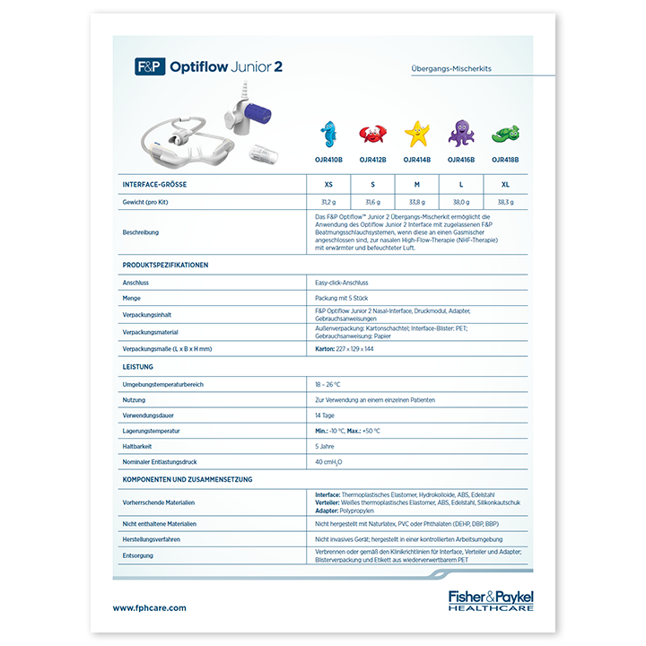 Miniaturansicht „Optiflow Junior&nbsp;2 Mischerkit&nbsp;– Spezifikationsblatt“