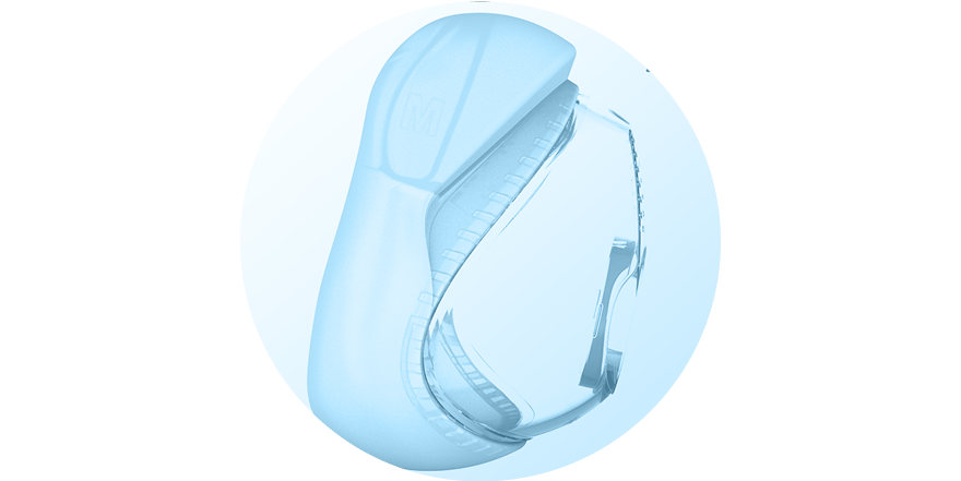 F&P Vitera gives you the freedom to move, the cushion adjusts as you sleep, reducing air leaks