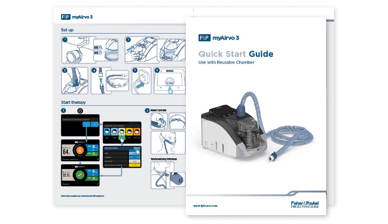 myAirvo 3 Quick Start Guide – Use with Resuable Chamber 