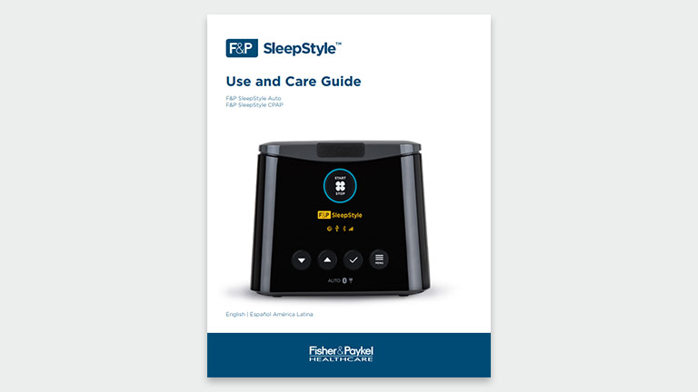 Baixe o Guia de Utilização e Cuidados do F&P SleepStyle
