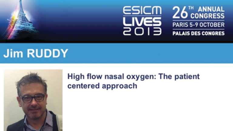 High flow nasal oxygen: The patient centered approach